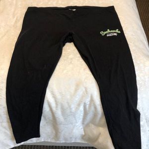 Seahawks legging stretch new black 2x xxl